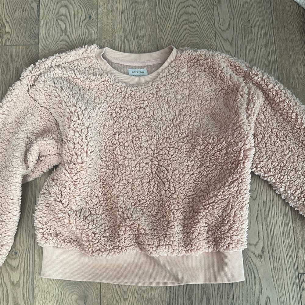 Pink Sherpa Pullover Sweater